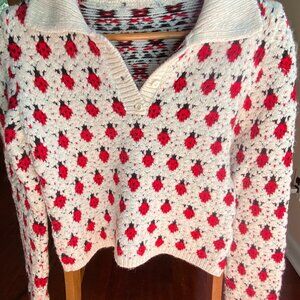 Vintage Ladybug Sweater